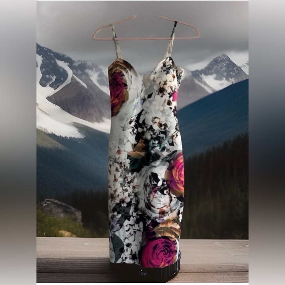 Bebe White Floral Dress